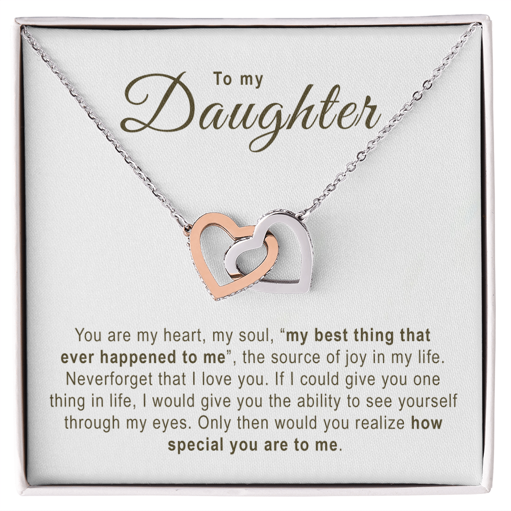 Personalized Gift For Daughter Birthday Heart Necklace Customized Card Message Sentimental Anniversary Keepsake