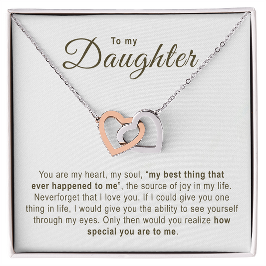 Personalized Gift For Daughter Birthday Heart Necklace Customized Card Message Sentimental Anniversary Keepsake