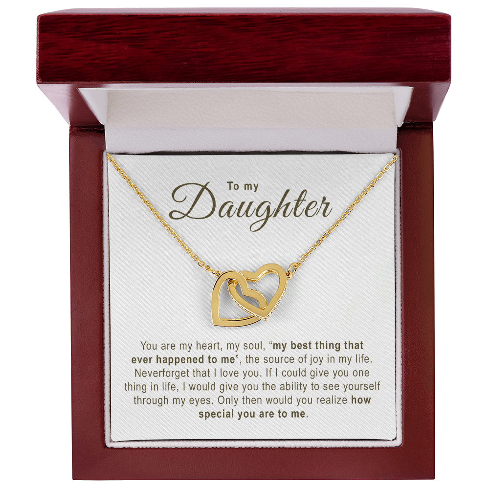Personalized Gift For Daughter Birthday Heart Necklace Customized Card Message Sentimental Anniversary Keepsake