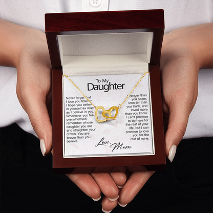 Personalized Daughter Gifts Heart Necklace With Message Card