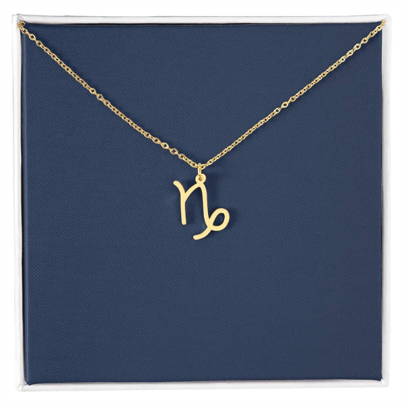 gold capricorn necklace - Gifts For Family Online