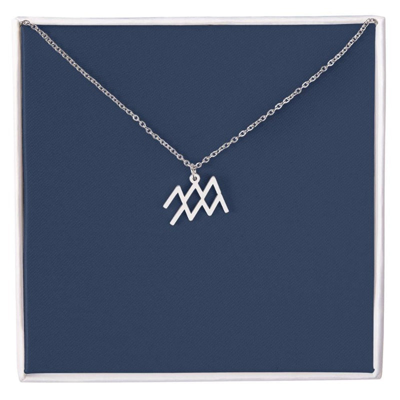 silver aquarius necklace - Gifts For Family Online
