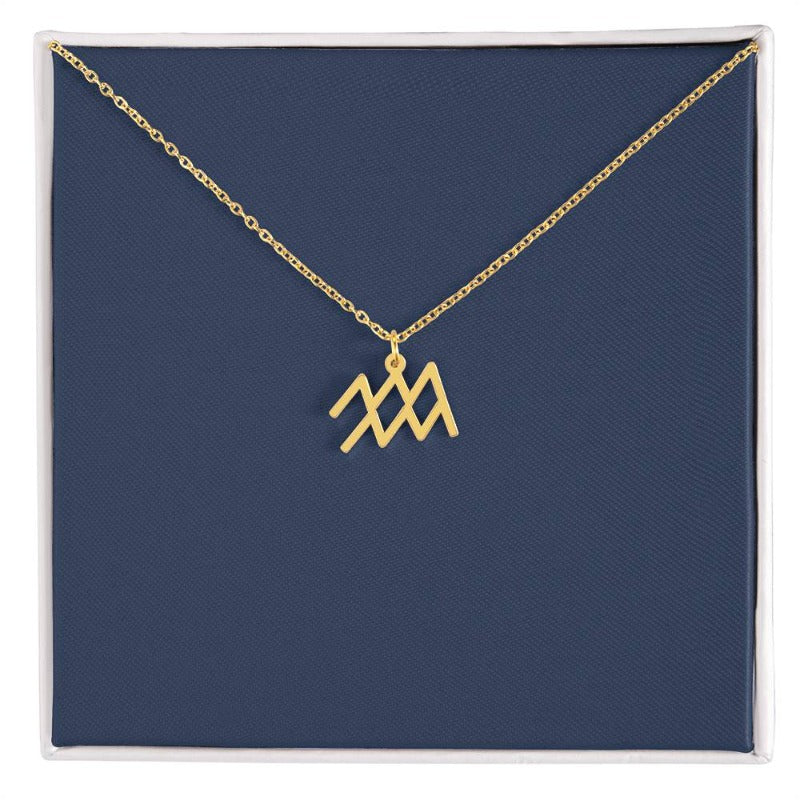 gold aquarius necklace - Gifts For Family Online