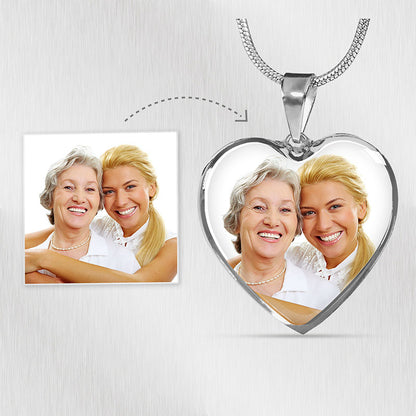 Mother Daughter Personalized Photo Necklace Custom Gift