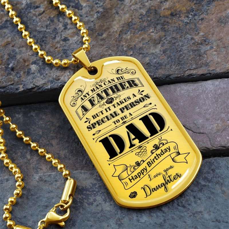 dad necklace gold - Gifts For Family Online