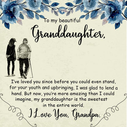 personalized message card for granddaughter - Gifts For Family Online