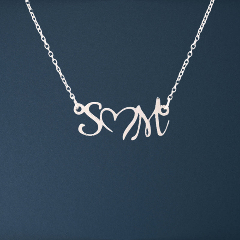  2 initial necklace - Gifts For Family Online