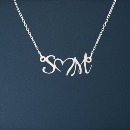  2 initial necklace - Gifts For Family Online