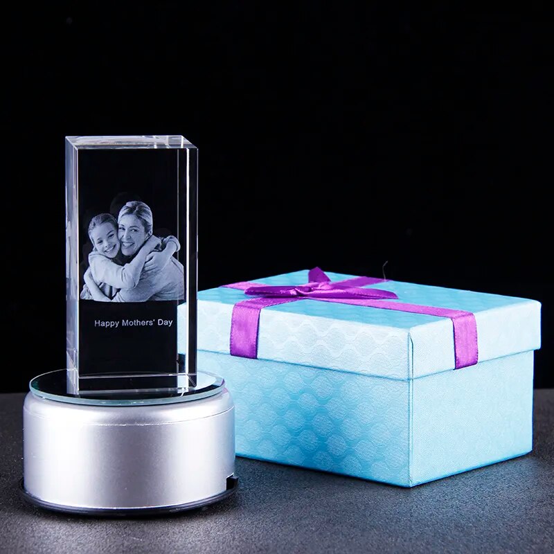 personalized crystal cube - Gifts For Family Online