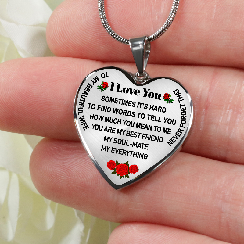 Heart necklace 2025 for wife