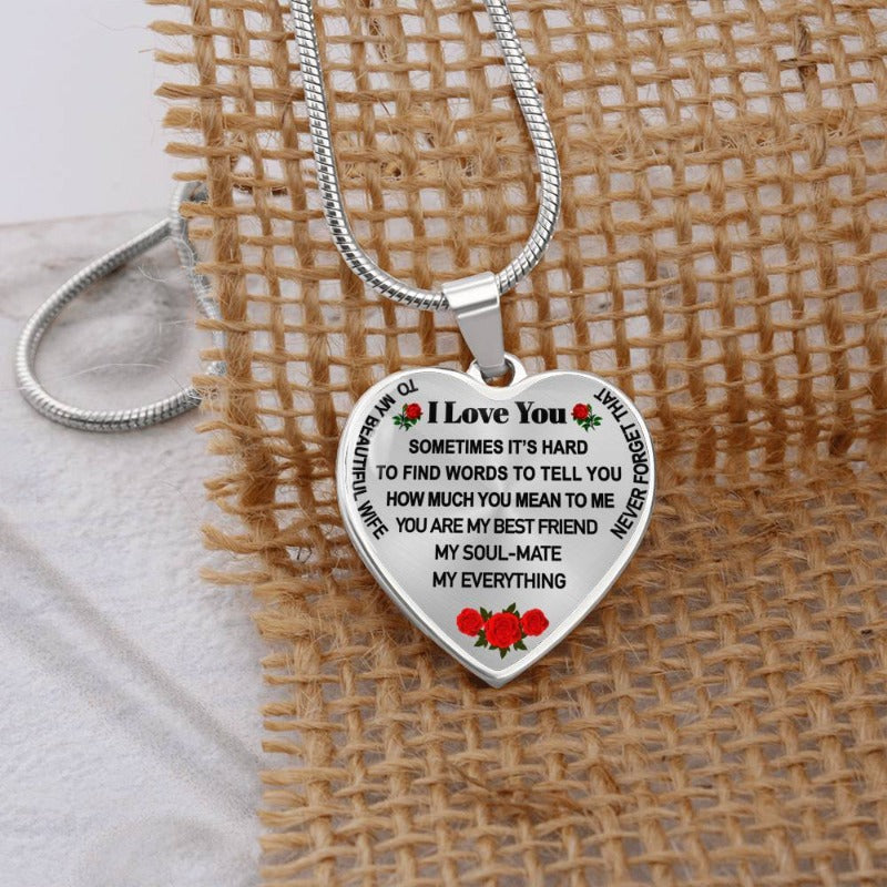 1105 To My Wife - You Bring Joy Vertical Name Necklace – All American  Keepsakes