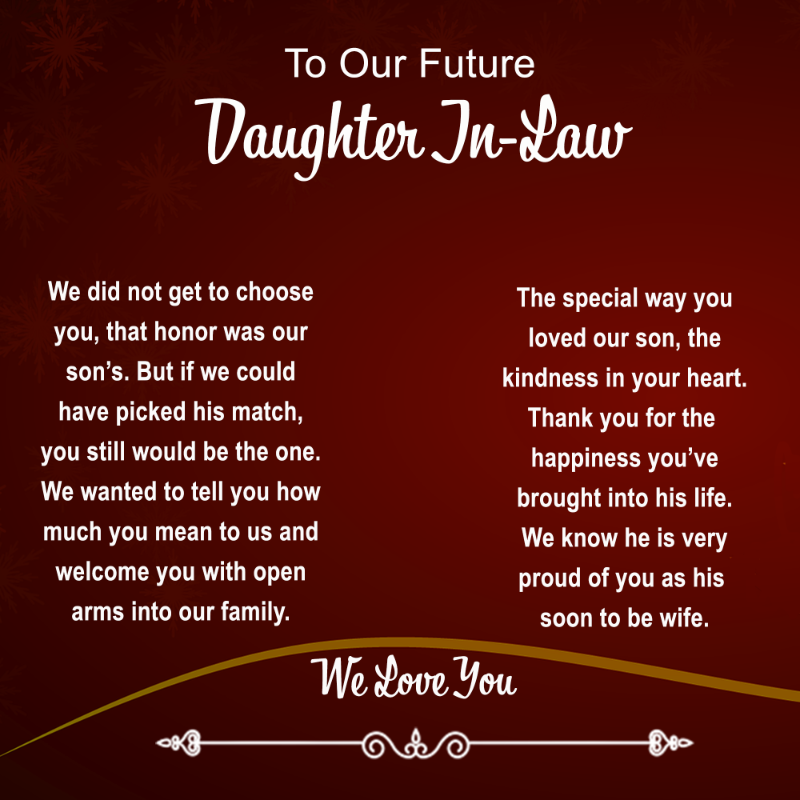 future daughter in law gifts - Gifts For Family Online