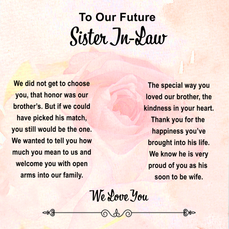 personalised sister in law gifts - Gifts For Family Online