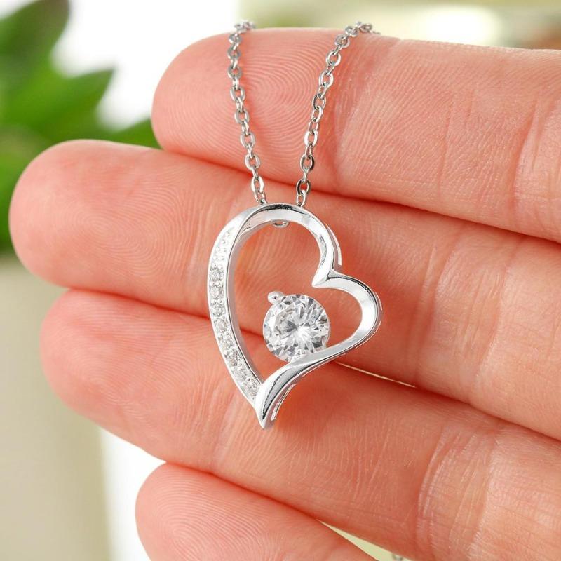 heart necklace silver gift - Gifts For Family Online