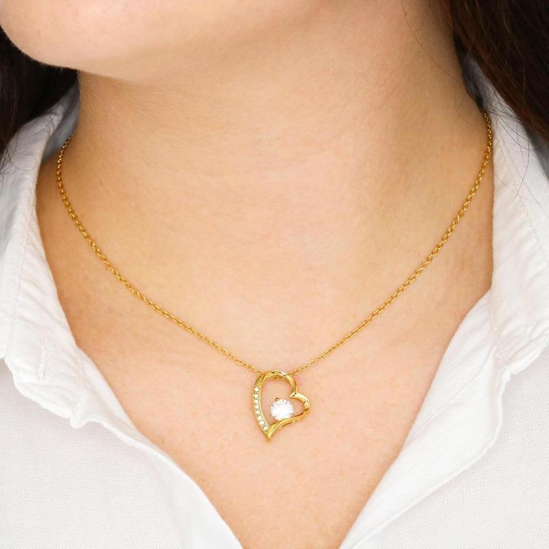 one heart necklace gold - Gifts For Family Online