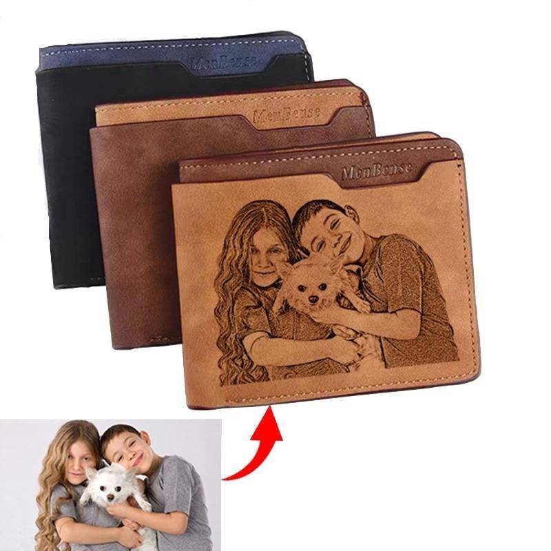 photo engraved wallet - Gifts For Family Online